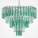 Дизайнерская люстра AQUA Blue Lagoon бирюзовое стекло несколько ярусов варинант исполнения - 1 | Loft Concept в Брянске