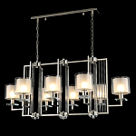 Люстра прямоугольной формы с 8-ю цилиндрическими плафонами из стекла Laurent варинант исполнения - 7 | Loft Concept в Брянске