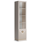 Шкаф-витрина с полками и стеклянной дверкой Satin Furniture варинант исполнения - 1 | Loft Concept в Брянске