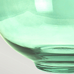 Настольная лампа с шарообразным прозрачным основанием из цветного переработанного стекла и белым цилиндрическим абажуром Elstead Lighting варинант исполнения - 5 | Loft Concept в Брянске