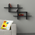 Полка фигурная подвесная цвета антрацит HALIC BOOKCASE ANTHRACITE варинант исполнения - 1 | Loft Concept в Брянске
