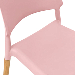 Пластиковый стул на ножках из массива бука Ferret Pink варинант исполнения - 4 | Loft Concept в Брянске