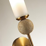 Бра с цилиндрическим матовым плафоном и шаром из камня на металлическом основании Orb Essence варинант исполнения - 10 | Loft Concept в Брянске