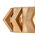 Люстра круглая из толстых деревянных реек Wooden Slats варинант исполнения - 2 | Loft Concept в Брянске