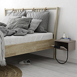 Прикроватная тумба бежево-серого цвета с откидной дверцей NORFOLK NIGHTSTAND LIGHT MOCHA варинант исполнения - 2 | Loft Concept в Брянске