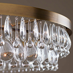 Люстра круглая с подвесками в форме стеклянных капель Glass Rain варинант исполнения - 4 | Loft Concept в Брянске