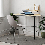 Стол письменный овальной формы с полкой LOUB WORKING TABLE BLACK OAK варинант исполнения - 3 | Loft Concept в Брянске