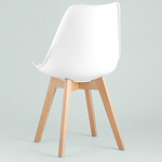 Стул с основой из пластика и мягким сиденьем Arvika White варинант исполнения - 4 | Loft Concept в Брянске