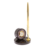 Часы настольные с ручкой из натурального камня Stone Clock варинант исполнения - 5 | Loft Concept в Брянске