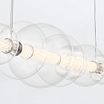 Подвесной светильник линейный с прозрачными стеклянными шарами разного диаметра Eurofase варинант исполнения - 8 | Loft Concept в Брянске