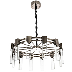 Люстра с прямоугольными хрустальными плафонами Glass Rectangles Chrome Chandelier 60 варинант исполнения - 2 | Loft Concept в Брянске