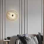 Бра в форме диска из натурального камня с декоративным центральным элеменом Cryptocrystalline Stone варинант исполнения - 4 | Loft Concept в Брянске