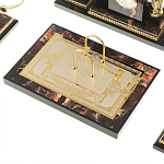 Настольный письменный набор из яшмы и долерита с декором в виде коня Manager Organizer варинант исполнения - 5 | Loft Concept в Брянске