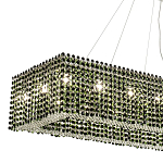 Прямоугольная люстра с хрустальными подвесками Crystal Art Chrome Green Rectangular Chandelier варинант исполнения - 2 | Loft Concept в Брянске