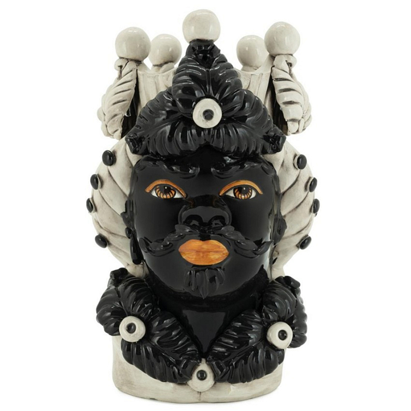 Ваза Vase Moro Man Eve Black Черный Бежевый Ваза Vase Moro Man Eve Black Черный Бежевый в Брянске | Loft Concept