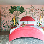 Обои ручная роспись Amazonia Florence Pink dyed silk варинант исполнения - 3 | Loft Concept в Брянске