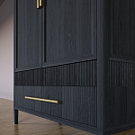 Шкаф платяной Primo с выдвижными ящиками шпон Светлый дуб варинант исполнения - 5 | Loft Concept в Брянске