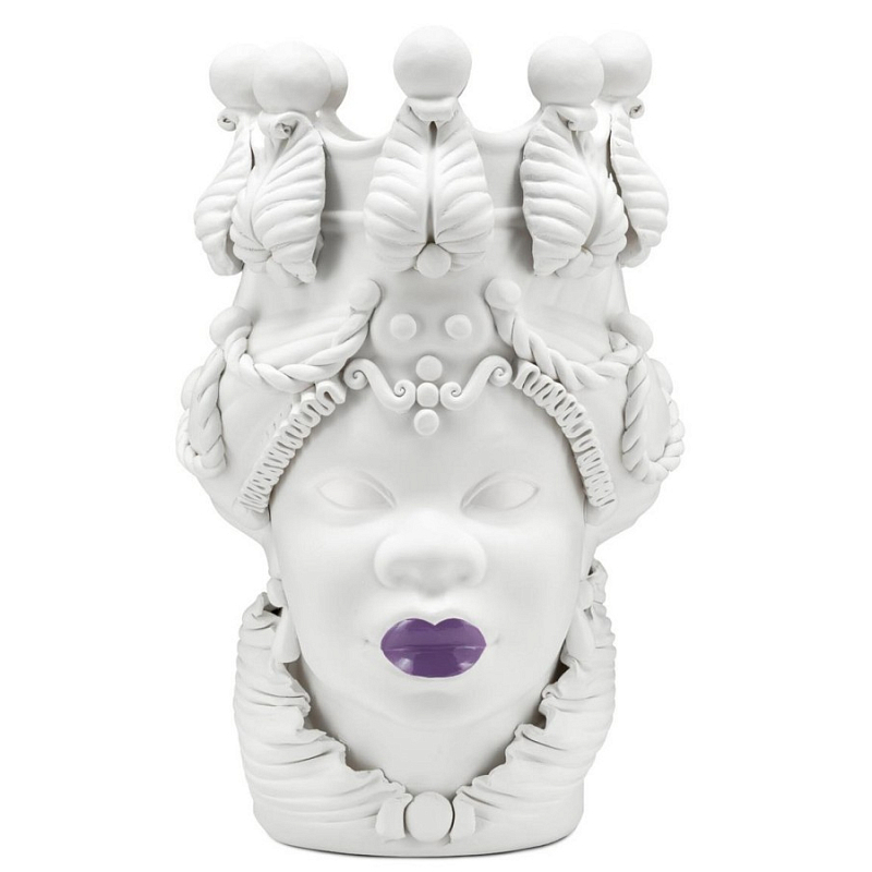 Ваза Vase Moro Lady Big Lipstick Белый Фиолетовый Ваза Vase Moro Lady Big Lipstick Белый Фиолетовый в Брянске | Loft Concept