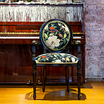 Стул с подлокотниками из натурального бука с изображением птиц и цветов Blooming Birds варинант исполнения - 2 | Loft Concept в Брянске