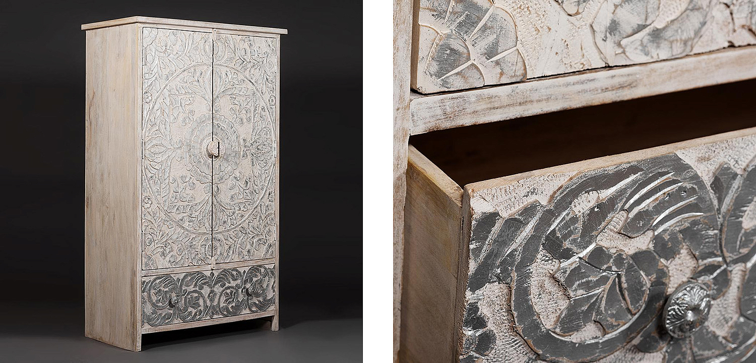 Шкаф Indian antique white Cupboard - Loft-Concept в Брянске