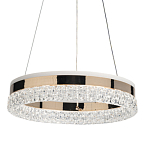 Люстра в виде кольца золотого цвета с прозрачными вставками Radiant Rail варинант исполнения - 1 | Loft Concept в Брянске