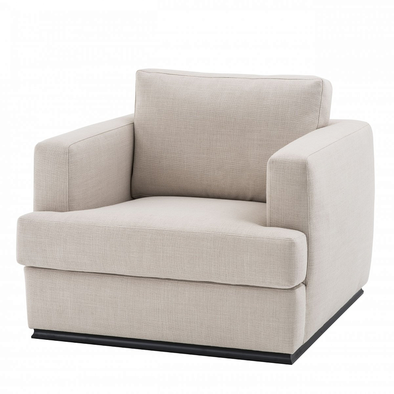 Кресло Eichholtz Chair Hallandale Бежево-серый Черный Кресло Eichholtz Chair Hallandale Бежево-серый Черный в Брянске | Loft Concept