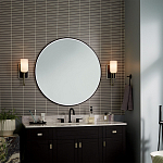  Бра с прямоугольным черным основанием и белым матовым цилиндрическим плафоном Kichler варинант исполнения - 6 | Loft Concept в Брянске