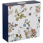 Ваза фарфоровая белая на ножке с рисунком цветов Garden Whisper Porcelain Set  варинант исполнения - 2 | Loft Concept в Брянске