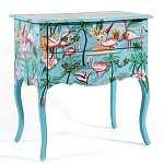 Комод с росписью Розовый фламинго L.XV CHEST OF DRAWERS Flowers with Flamingo варинант исполнения - 1 | Loft Concept в Брянске