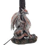 Настольная лампа с абажуром Дракон Silver Red Dragon Коричневый абажур варинант исполнения - 2 | Loft Concept в Брянске