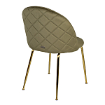 Стул велюровый хаки на золотистых металлических ножках Vendramin Chair варинант исполнения - 3 | Loft Concept в Брянске