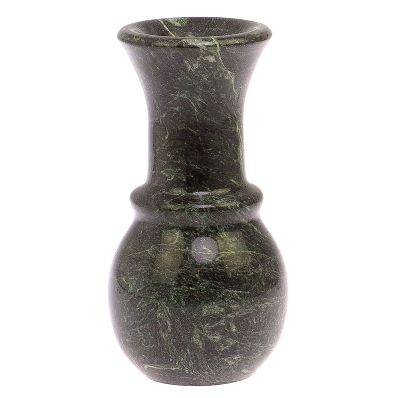 Ваза декоративная для цветов из камня змеевик Vase Serpentine Змеевик Ваза декоративная для цветов из камня змеевик Vase Serpentine Змеевик в Брянске | Loft Concept