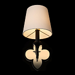 Бра с белым текстильным абажуром и декоративным основанием в виде четырехлистника с зеркальной вставкой Vitorino варинант исполнения - 11 | Loft Concept в Брянске