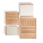 Дизайнерский кофейный стол из дерева с керамической столешницей уличный SWAY Coffee Table варинант исполнения - 2 | Loft Concept в Брянске