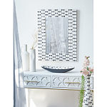 Прямоугольное зеркало с инкрустацией раковинами устриц Mother оf Pearl Facets варинант исполнения - 5 | Loft Concept в Брянске