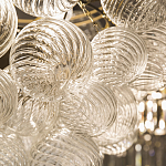 Люстра подвесная с рифлёными стеклянными шарами в форме воздушного облака Berries Chandelier варинант исполнения - 5 | Loft Concept в Брянске