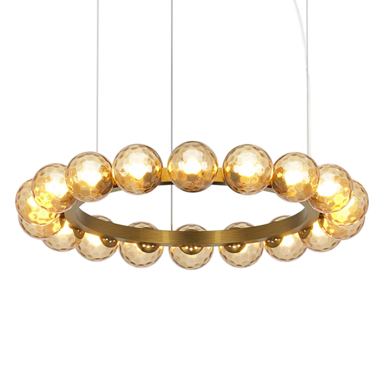 Люстра подвесная Ambre 3000К Латунь Янтарный в Брянске | Loft Concept 