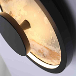 Бра круглое светодиодное с черной рамкой Stone Circle варинант исполнения - 2 | Loft Concept в Брянске