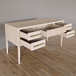 Большой Рабочий стол Primo с 5 выдвижными ящиками Светлый дуб варинант исполнения - 6 | Loft Concept в Брянске