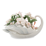 Статуэтка фарфоровая Лебедь с цветами Charming Statuette варинант исполнения - 1 | Loft Concept в Брянске