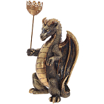 Подсвечник в виде дракона Dragon candlestick Green Brown варинант исполнения - 1 | Loft Concept в Брянске