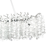 Линейная люстра с круглыми хрустальными подвесками Fairytree Chrome Crystal Branches Linear Chandelier варинант исполнения - 2 | Loft Concept в Брянске