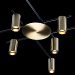 Потолочный светильник с 10-ю цилиндрическими плафонами цвета латунь TRIBES CHANDELIER варинант исполнения - 3 | Loft Concept в Брянске