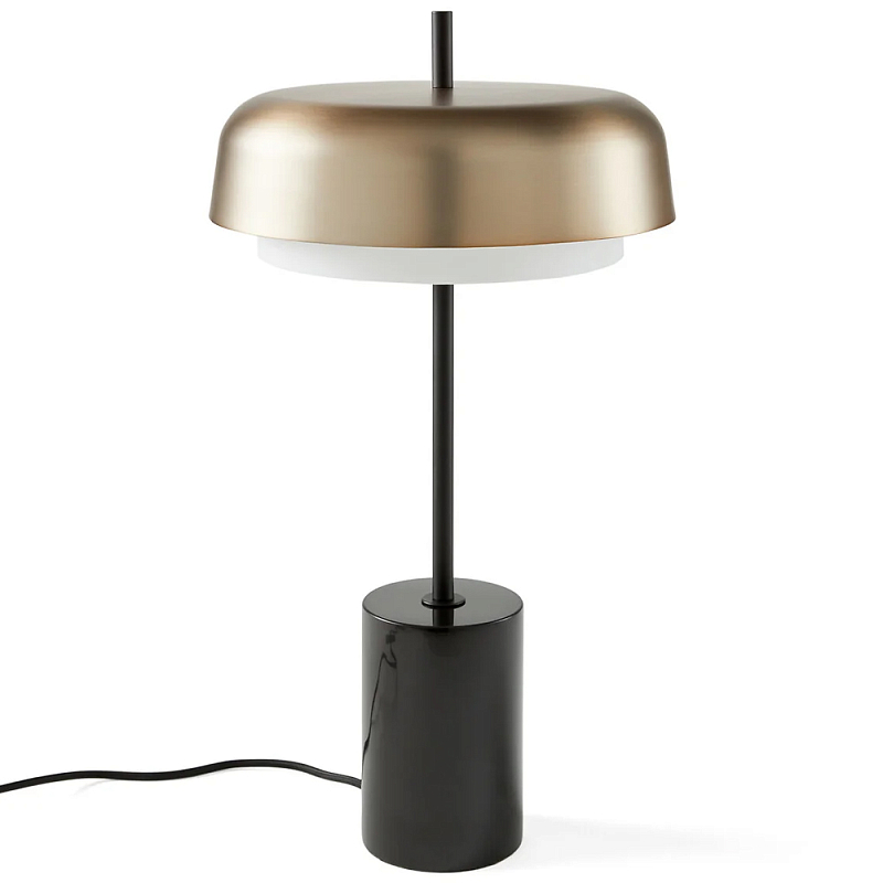 Настольная лампа Wilona Table Lamp Латунь Белый Черный Настольная лампа Wilona Table Lamp Латунь Белый Черный в Брянске | Loft Concept