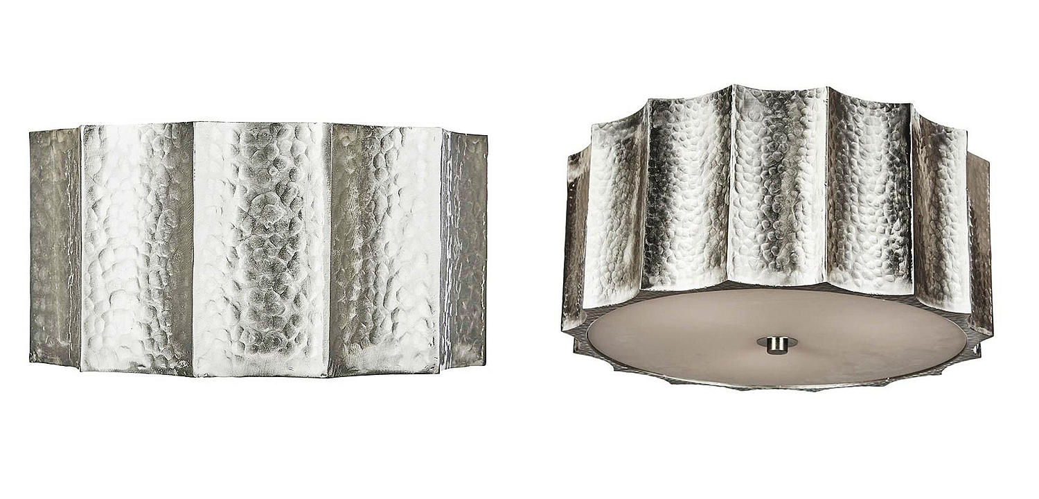 Потолочный светильник Grooved Nickel Drum Потолочный светильник Grooved Nickel Drum - Loft-Concept в Брянске