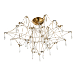 Потолочный светильник с тонкой металлической конструкцией цвета золото Quasar варинант исполнения - 2 | Loft Concept в Брянске