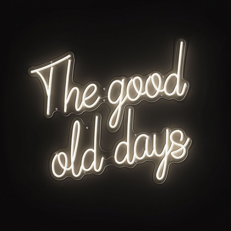 Неоновая вывеска Eichholtz Led Text The Good Old Days Белый Неоновая вывеска Eichholtz Led Text The Good Old Days Белый в Брянске | Loft Concept