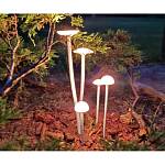 Уличный светильник с пятью матовыми плафонами в форме грибов на высоких изогнутых ножках Mushroom Shape варинант исполнения - 2 | Loft Concept в Брянске