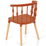 Пластиковый стул на ножках из массива бука Ferret Spiral Brown варинант исполнения - 8 | Loft Concept в Брянске