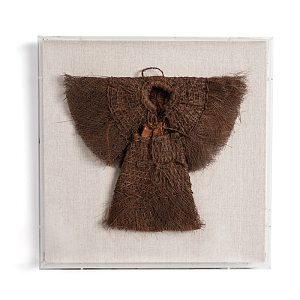 Арт-объект миниатюра плетёный дождевик рама из акрила